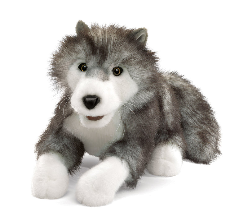 Timber Wolf Pup Hand Puppet